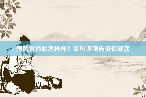 国风雪地胎怎样样？专科评测告诉你谜底